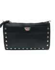 Brighton Black Pebbled Leather Preety Tough Rox Crossbody
