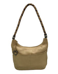 Brighton Gold Pebbled Leather Barbados Shoulder Bag