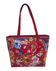 Brighton Red Leather Social Mailer Blossom Hill Rouge Scarlet Tote
