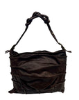 Brown Leather Hobo Shoulder Bag