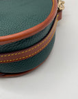Dooney & Bourke Forest Green Pebbled Leather Canteen Crossbody Bag