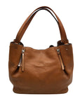 Burberry Brown Pebbled Leather Maidstone Brit Tote Bag