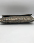 Oleg Cassini Vintage Metallic Snakeskin Leather Crossbody Clutch
