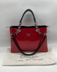 Beijo Red Patent Leather Briefcase Shoulder Bag