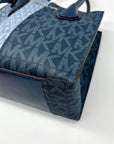 Michael Kors Blue Colorblock Coated Canvas Medium Crossbody