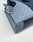 Michael Kors Blue Colorblock Coated Canvas Medium Crossbody