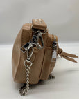 MMS Brands Brown Faux Leather Mini Cargo-Style Crossbody Bag