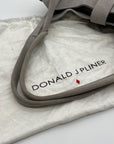 Donald J Pliner Gray Suede Perforated Shoulder Bag