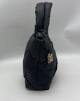 Sam Edelman Jianna Black Woven Nylon Small Tote
