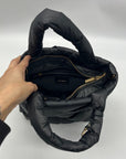 Sam Edelman Jianna Black Woven Nylon Small Tote