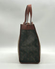 Coach Brown Coated Canvas & Horse And Carriage Print Tote Bag-C0776