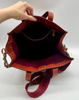Coach Brown Coated Canvas & Horse And Carriage Print Tote Bag-C0776