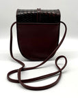 Brighton One World Brown Woven Leather Crossbody