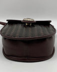 Brighton One World Brown Woven Leather Crossbody