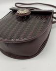 Brighton One World Brown Woven Leather Crossbody
