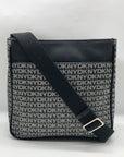 DKNY Black Logo Zoie Messenger Crossbody Bag