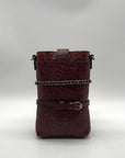Patricia Nash Cognac Mini Tooled Leather Crossbody Bag