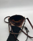 Patricia Nash Cognac Mini Tooled Leather Crossbody Bag