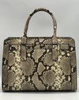 Michael Kors Dillon Snake-Embossed Leather Satchel Bag