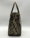 Michael Kors Dillon Snake-Embossed Leather Satchel Bag