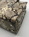 Michael Kors Dillon Snake-Embossed Leather Satchel Bag