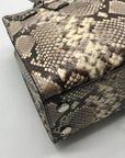 Michael Kors Dillon Snake-Embossed Leather Satchel Bag