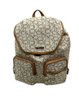 Calvin Klein White Hudson Monogram Backpack
