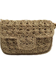 Caterina Bertini Gold Metallic Woven Bag