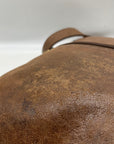 Fossil Brown Leather Vintage Turn Lock Crossbody Bag