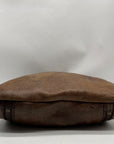 Fossil Brown Leather Vintage Turn Lock Crossbody Bag