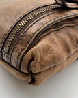 Fossil Brown Leather Vintage Turn Lock Crossbody Bag
