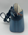 Kate Spade Blue Staci Saffiano Leather Colorblock Dome Crossbody Bag