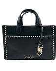 Michael Kors Black Leather Small East West Gigi Messenger Tote