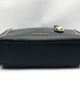 Michael Kors Black Leather Small East West Gigi Messenger Tote