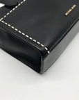 Michael Kors Black Leather Small East West Gigi Messenger Tote