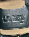 Jack Georges Voyager Black Pebbled Leather Zippered Crossbody Hobo Bag