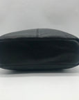 Jack Georges Voyager Black Pebbled Leather Zippered Crossbody Hobo Bag