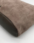 The Sak Gray Genuine Suede De Young Shoulder Bag