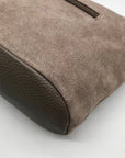 The Sak Gray Genuine Suede De Young Shoulder Bag