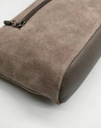 The Sak Gray Genuine Suede De Young Shoulder Bag