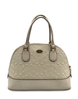Coach Beige Signature Canvas Dome Satchel Bag