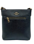 Coach Black Crossgrain Leather Mini rowan File Bag CE871