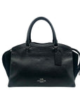 Coach Black Grain Leather & Suede Drew Satchel F40862