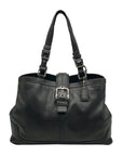 Coach Black Leather Hampton Carryall Satchel Bag F12608