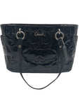 Coach Black Patent Leather Gallery Tote And Wallet-F17728