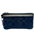 Coach Black Signature Canvas Small Wristlet Wallet