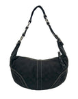 Coach Black Signature Monogram Soho Hobo Bag 10600