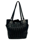 Coach Black Woven Leather Shoulder Bag F17099