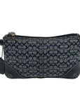 Coach Blue Signature C Monogram Canvas Mini Wristlet