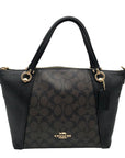 Coach Brown Monogram Canvas Kacey Convertible Satchel Bag C6230